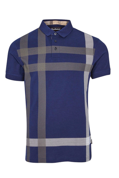 Barbour MML1117-BL46 Blame Tartan Polo SS Regal Blue