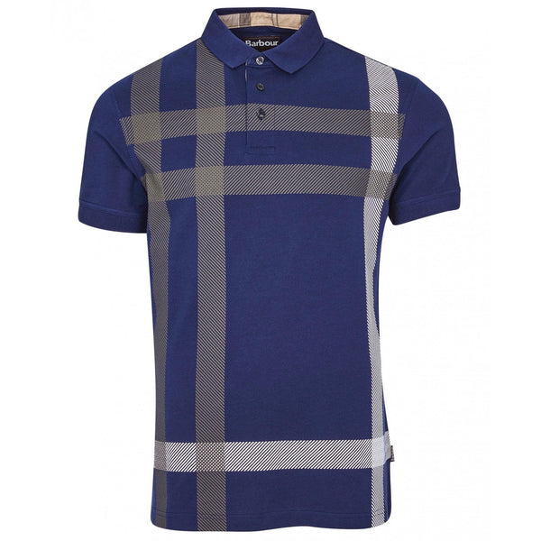 Barbour MML1117-BL46 Blame Tartan Polo SS Regal Blue