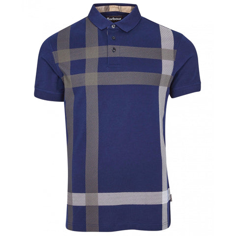Barbour MML1117-BL46 Blame Tartan Polo SS Regal Blue