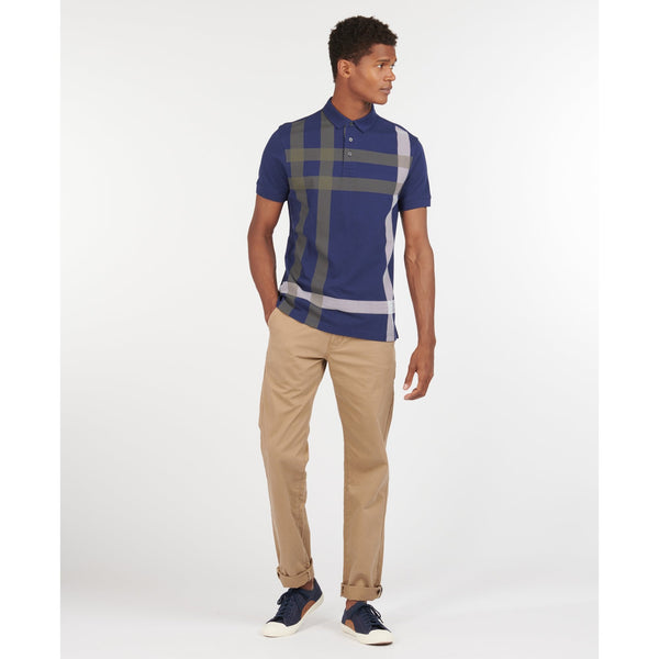 Barbour MML1117-BL46 Blame Tartan Polo SS Regal Blue
