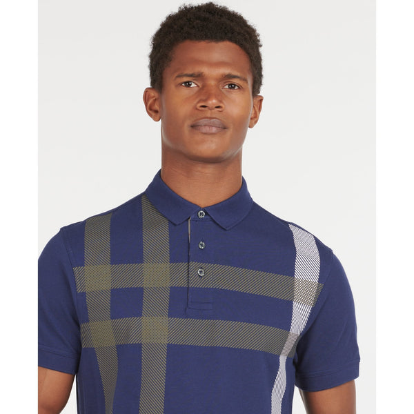 Barbour MML1117-BL46 Blame Tartan Polo SS Regal Blue
