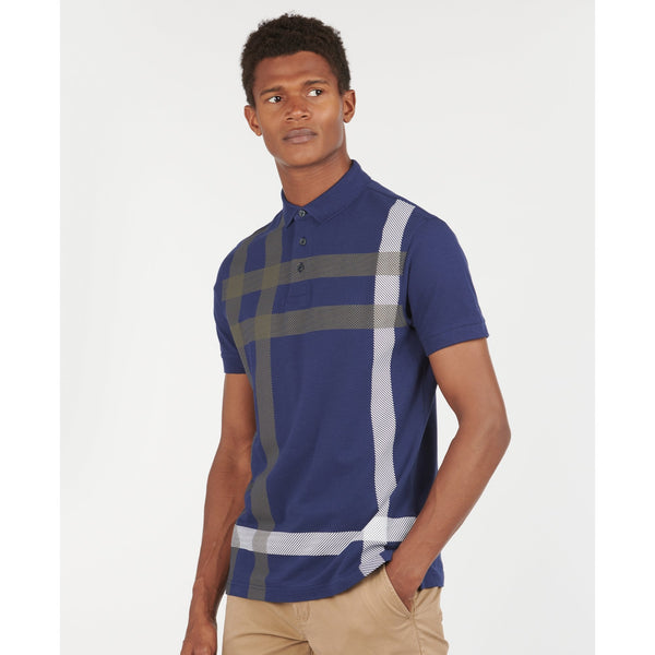 Barbour MML1117-BL46 Blame Tartan Polo SS Regal Blue