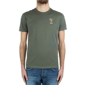 BLAUER 20SBLUH2176-004547 T-Shirt Cadet Logo Crewneck MILITARY GREEN
