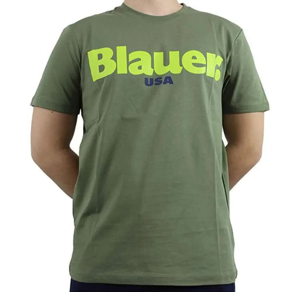BLAUER 20SBLUH2170-004547 T-Shirt Logo Girocollo MILITARY GREEN