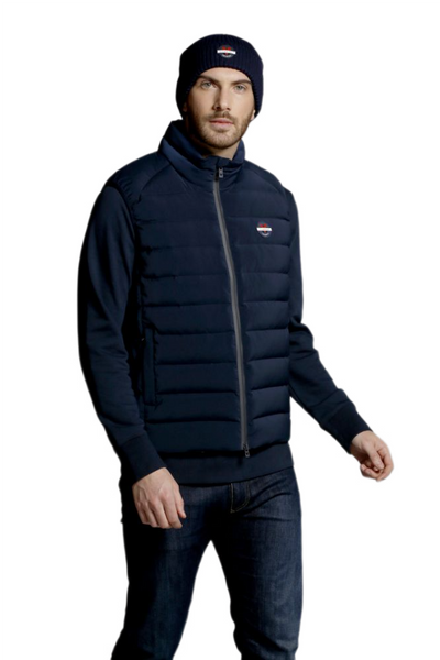 VUARNET AMF20241-005 Enisej Piumino Smanicato Uomo BLU NAVY