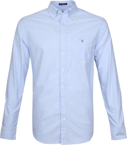 Gant 303000-468 Pin-Point Oxford reg bd Shirt Camicia Celeste Button Down