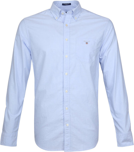 Gant 303000-468 Pin-Point Oxford reg bd Shirt Camicia Celeste Button Down