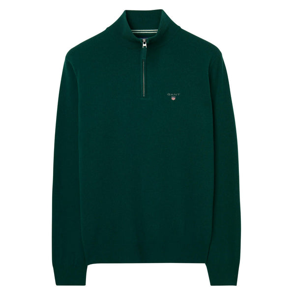 GANT 86213-374 Superfine Lambswool Half Zip Pullover Dark Green