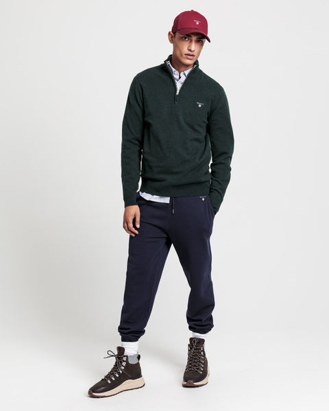 GANT 86213-374 Superfine Lambswool Half Zip Pullover Dark Green
