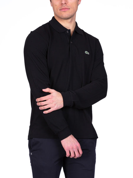 Lacoste L1312-031 Pique 'Polo Long Sleeve BLACK Black