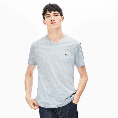 Lacoste TH6710-CCA T-Shirt Manica Corta Cotone SILVER grey melange