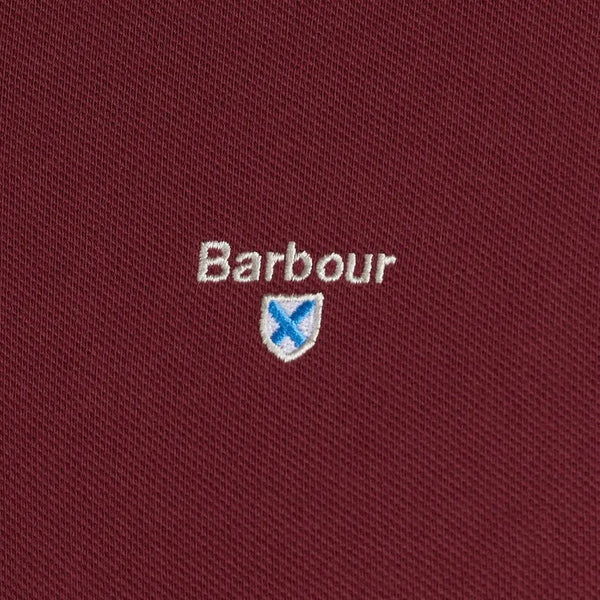 Barbour MML0012-RE53 Polo Piquet Tartan Manica Corta BORDEAUX