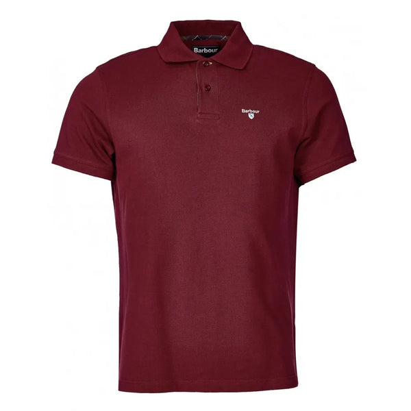 Barbour MML0012-RE53 Polo Piquet Tartan Manica Corta BORDEAUX