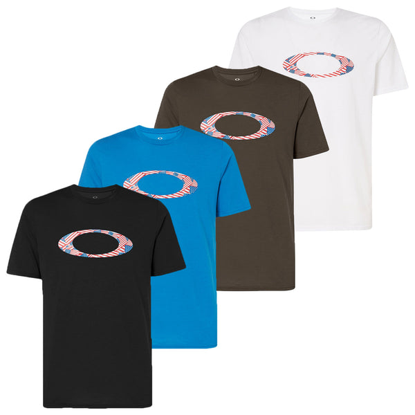 Oakley 457886-02E Ellipse USA Pattern T-Shirt BLACK