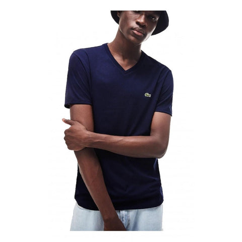 Lacoste TH6710-166 T-Shirt Manica Corta Cotone BLU navy