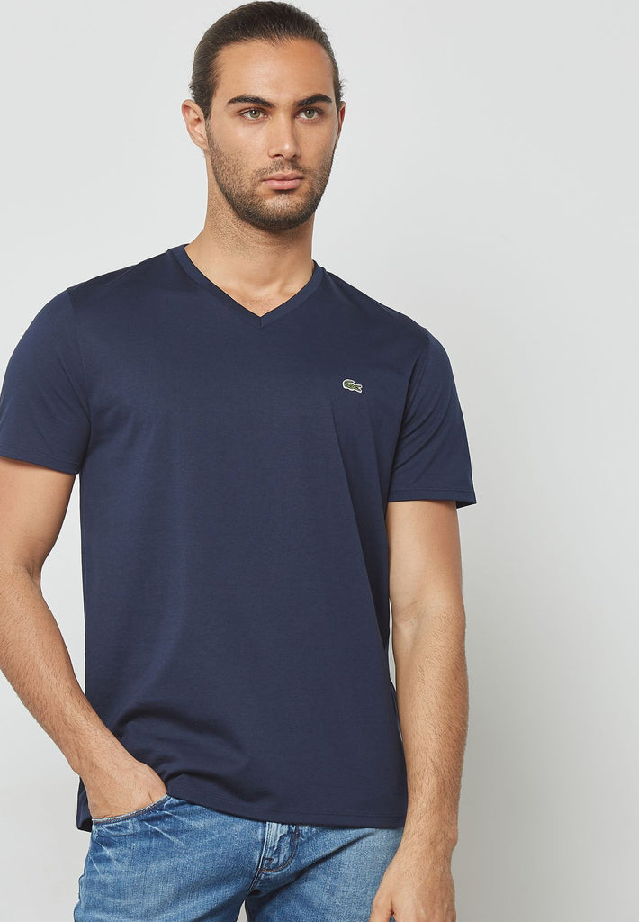 TH6710-166 Sleeve BLUE Short navy Lacoste TROVISO1883 T-Shirt Cotton –